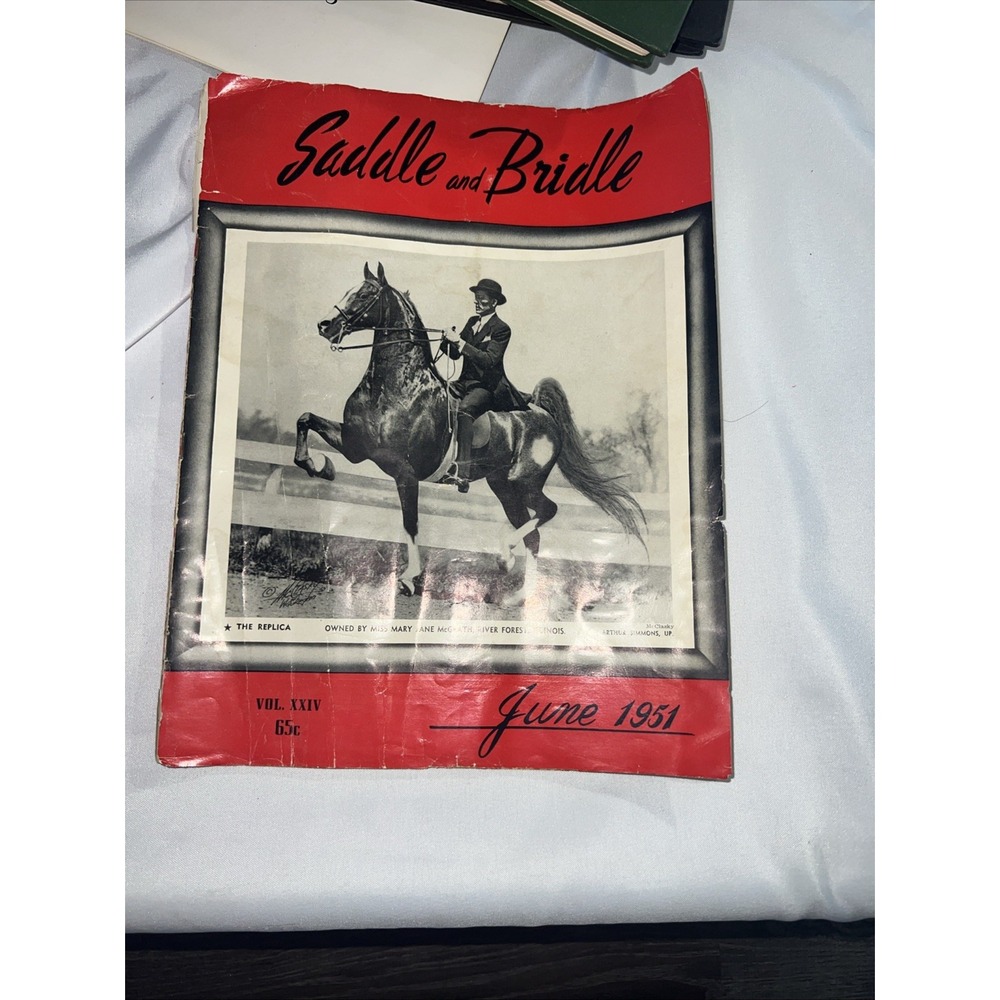 Vtg Saddle & Bridle Magazine‎ June 1951 American Saddlebred Show Horse M-5